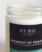 Load image into Gallery viewer, Moment of Peace | Lavender + Cedar Soy Candle
